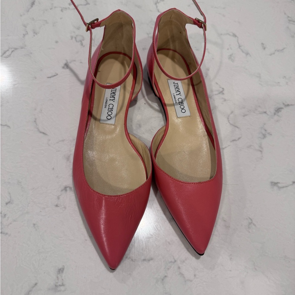 Jimmy Choo Pink Leather Women's Shoes